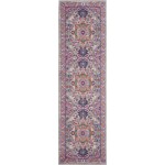 Nourison Passion PSN20 Runner Rug, Light Grey/Pink, 2'2" x 7'6"