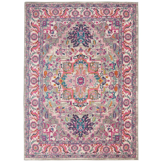 Nourison Passion PSN20 Area Rug, Light Grey/Pink, 3'9" x 5'9"