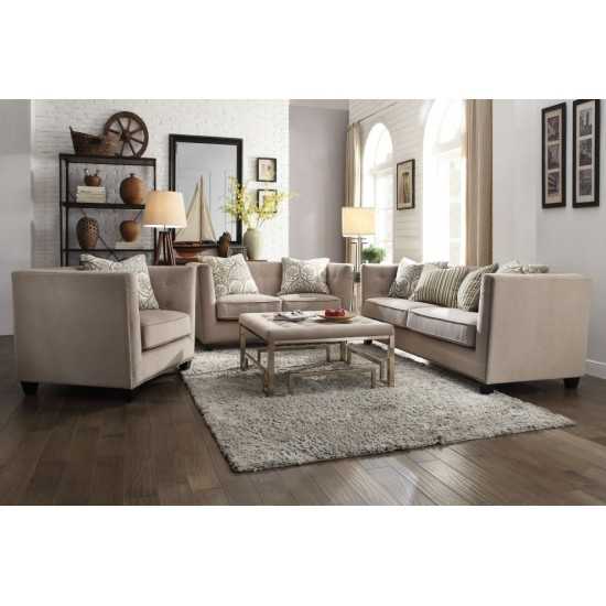 ACME Juliana Chair w/1 Pillow, Beige Fabric