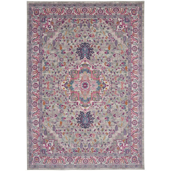 Nourison Passion PSN20 Area Rug, Light Grey/Pink, 9' x 12'