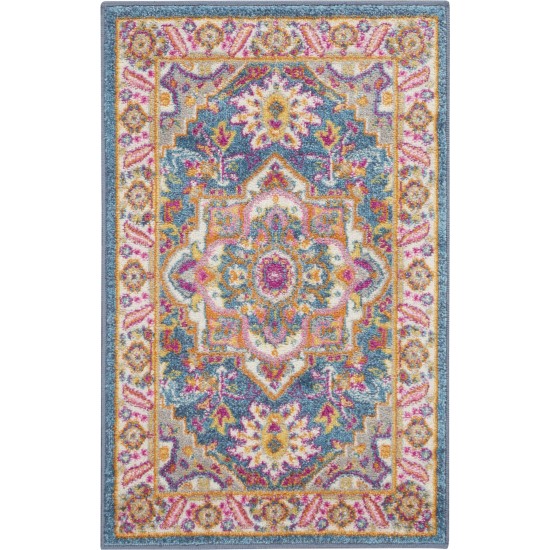 Nourison Passion PSN20 Area Rug, Teal/Multicolor, 1'10" x 2'10"