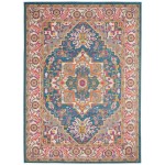 Nourison Passion PSN20 Area Rug, Teal/Multicolor, 3'9" x 5'9"