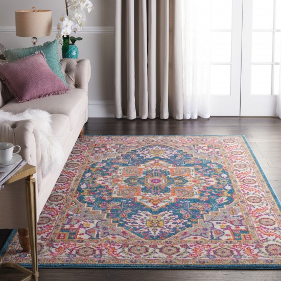 Nourison Passion PSN20 Area Rug, Teal/Multicolor, 3'9" x 5'9"