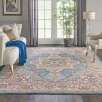 Nourison Passion PSN20 Area Rug, Teal/Multicolor, 6'7" x 9'6"