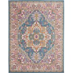 Nourison Passion PSN20 Area Rug, Teal/Multicolor, 8' X 10'