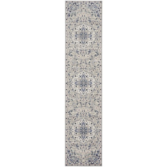 Nourison Passion PSN22 Runner Rug, Grey/Beige, 2'2" x 10'