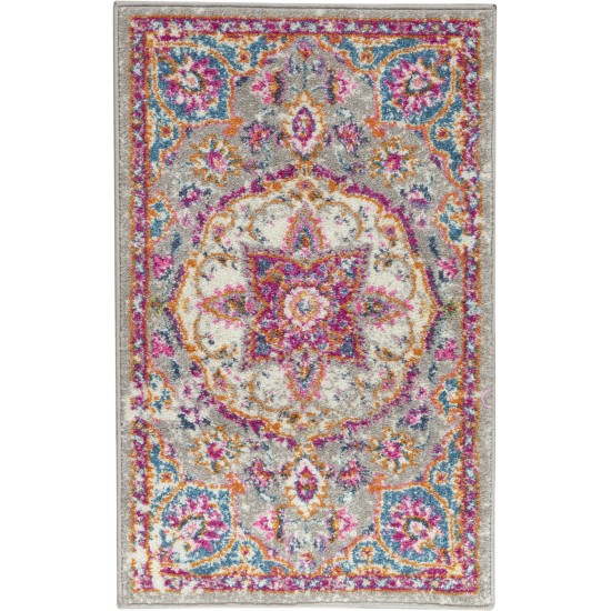 Nourison Passion PSN22 Area Rug, Grey/Multicolor, 1'10" x 2'10"