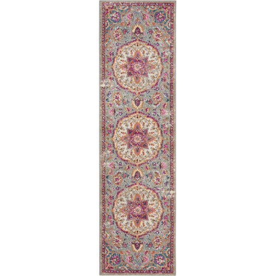 Nourison Passion PSN22 Runner Rug, Grey/Multicolor, 2'2" x 7'6"