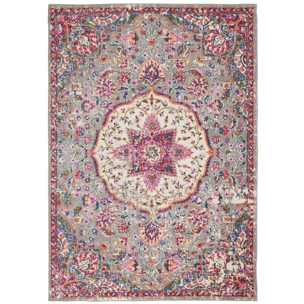 Nourison Passion PSN22 Area Rug, Grey/Multicolor, 3'9" x 5'9"