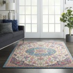 Nourison Passion PSN22 Area Rug, Ivory/Multicolor, 3'9" x 5'9"