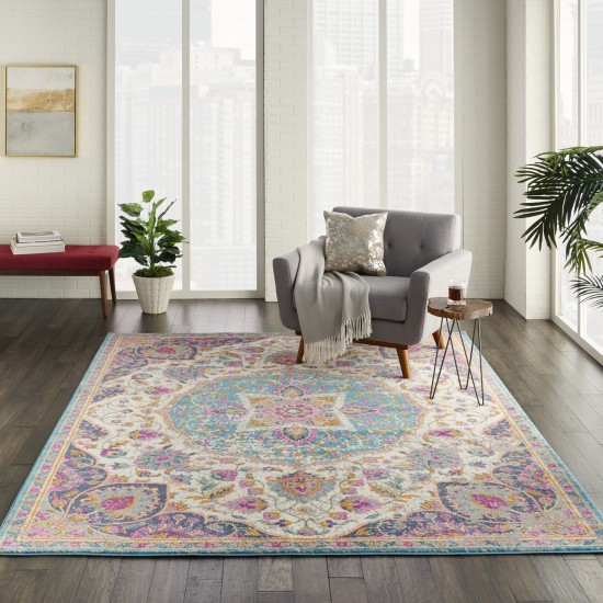 Nourison Passion PSN22 Area Rug, Ivory/Multicolor, 6'7" x 9'6"