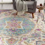 Nourison Passion PSN22 Area Rug, Ivory/Multicolor, 6'7" x 9'6"