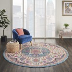 Nourison Passion PSN22 Area Rug, Ivory/Multicolor, 8' x Round