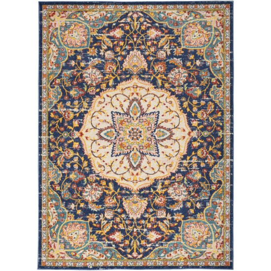 Nourison Passion PSN22 Area Rug, Navy/Multicolor, 5'3" x 7'3"