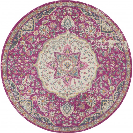 Nourison Passion PSN22 Area Rug, Pink, 4' x Round