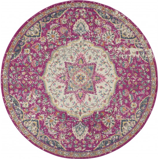 Nourison Passion PSN22 Area Rug, Pink, 8' x Round