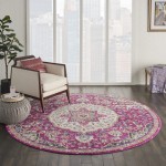 Nourison Passion PSN22 Area Rug, Pink, 8' x Round