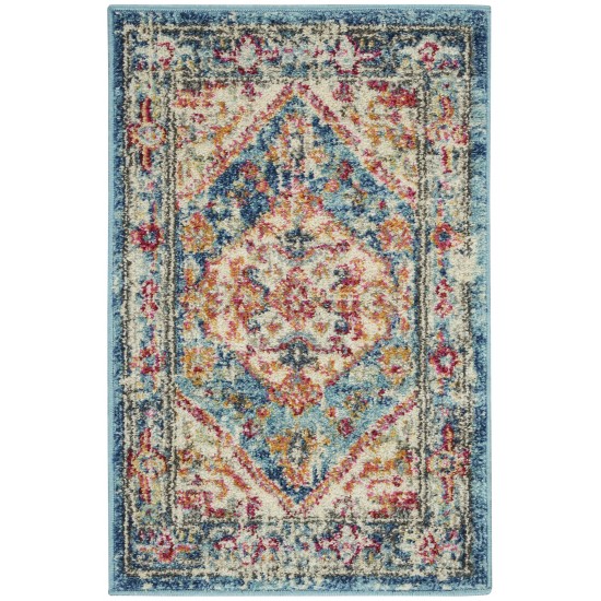 Nourison Passion PSN23 Area Rug, Ivory/Light Blue, 1'10" x 2'10"