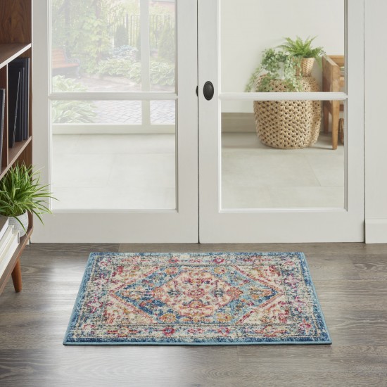 Nourison Passion PSN23 Area Rug, Ivory/Light Blue, 1'10" x 2'10"