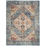 Nourison Passion PSN23 Area Rug, Ivory/Light Blue, 3'9" x 5'9"