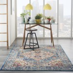 Nourison Passion PSN23 Area Rug, Ivory/Light Blue, 3'9" x 5'9"