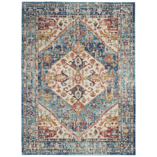 Nourison Passion PSN23 Area Rug, Ivory/Light Blue, 5'3" x 7'3"