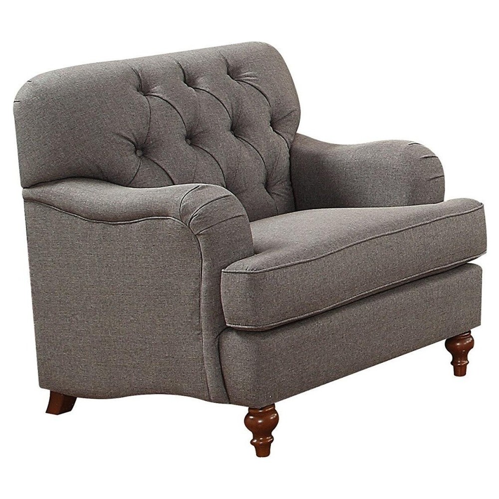 ACME Alianza Chair, Dark Gray Fabric ACME Alianza Chair, Dark Gray Fabric