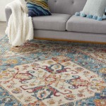 Nourison Passion PSN23 Area Rug, Ivory/Light Blue, 6'7" x 9'6"