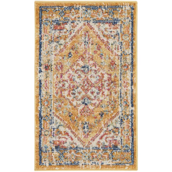 Nourison Passion PSN23 Area Rug, Ivory/Yellow, 1'10" x 2'10"