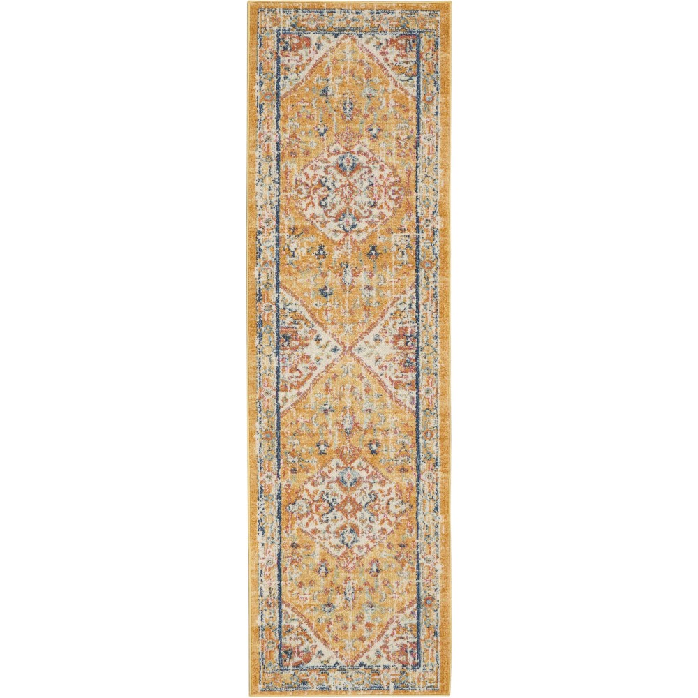 Nourison Passion PSN23 Runner Rug, Ivory/Yellow, 2'2" x 7'6"