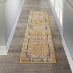 Nourison Passion PSN23 Runner Rug, Ivory/Yellow, 2'2" x 7'6"