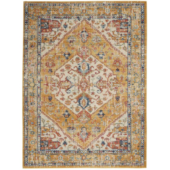 Nourison Passion PSN23 Area Rug, Ivory/Yellow, 3'9" x 5'9"