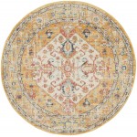 Nourison Passion PSN23 Area Rug, Ivory/Yellow, 4' x Round