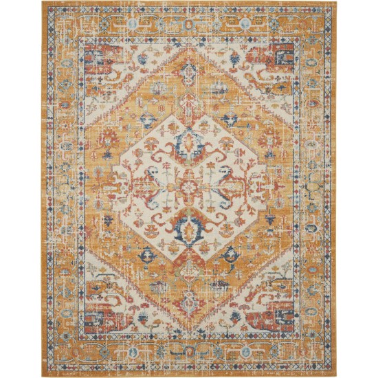 Nourison Passion PSN23 Area Rug, Ivory/Yellow, 6'7" x 9'6"