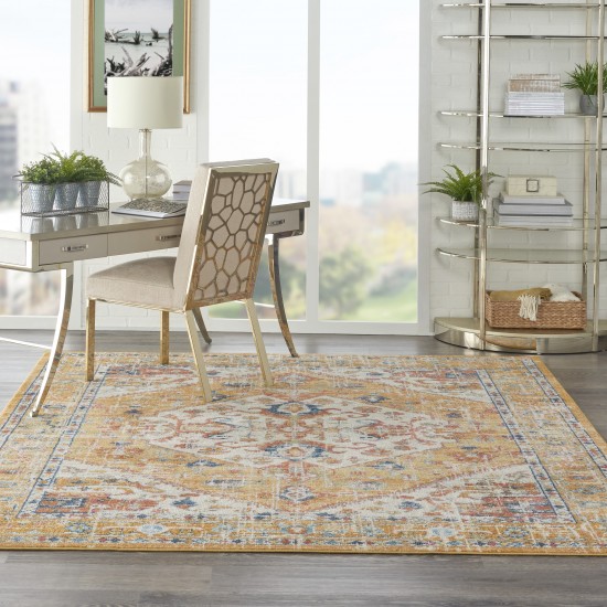 Nourison Passion PSN23 Area Rug, Ivory/Yellow, 6'7" x 9'6"