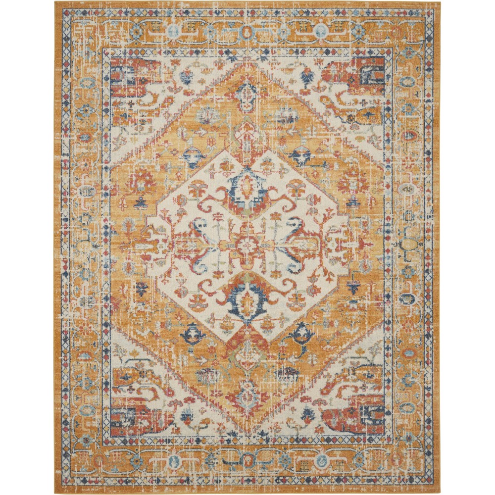 Nourison Passion PSN23 Area Rug, Ivory/Yellow, 8' x 10'