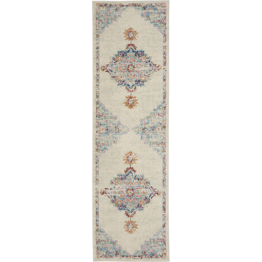 Nourison Passion PSN24 Runner Rug, Grey/Multicolor, 2'2"x7'6"