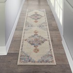 Nourison Passion PSN24 Runner Rug, Grey/Multicolor, 2'2"x7'6"