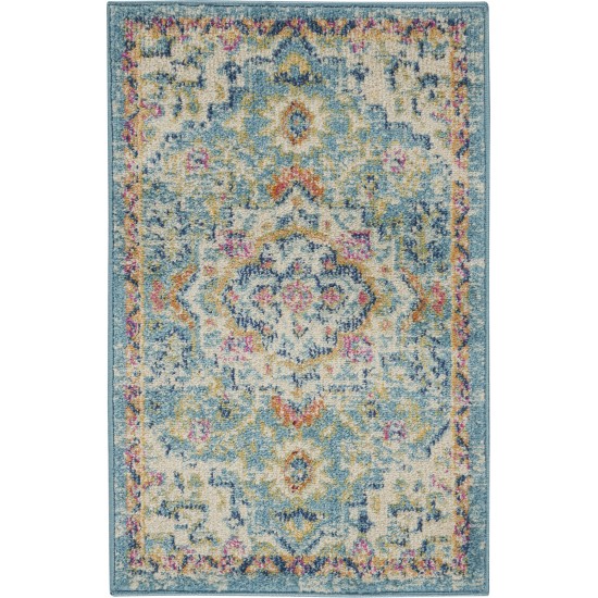 Nourison Passion PSN25 Area Rug, Ivory/Light Blue, 1'10" x 2'10"