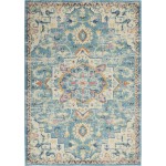 Nourison Passion PSN25 Area Rug, Ivory/Light Blue, 5'3" x 7'3"