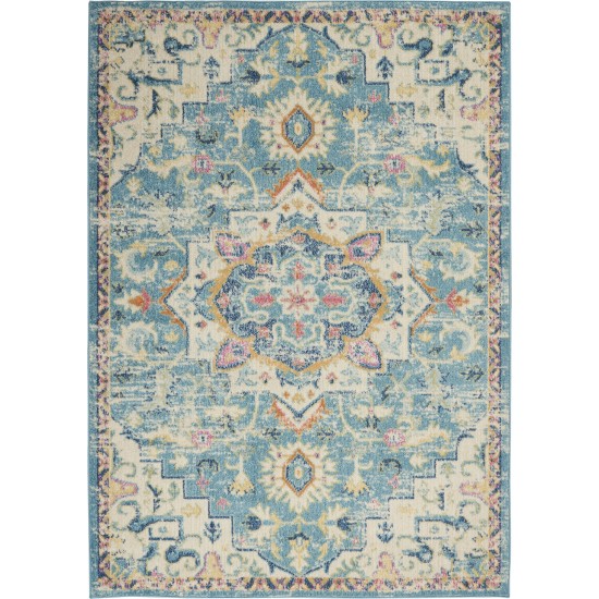 Nourison Passion PSN25 Area Rug, Ivory/Light Blue, 5'3" x 7'3"