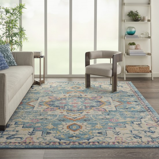 Nourison Passion PSN25 Area Rug, Ivory/Light Blue, 8' x 10'