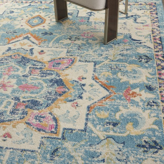 Nourison Passion PSN25 Area Rug, Ivory/Light Blue, 8' x 10'