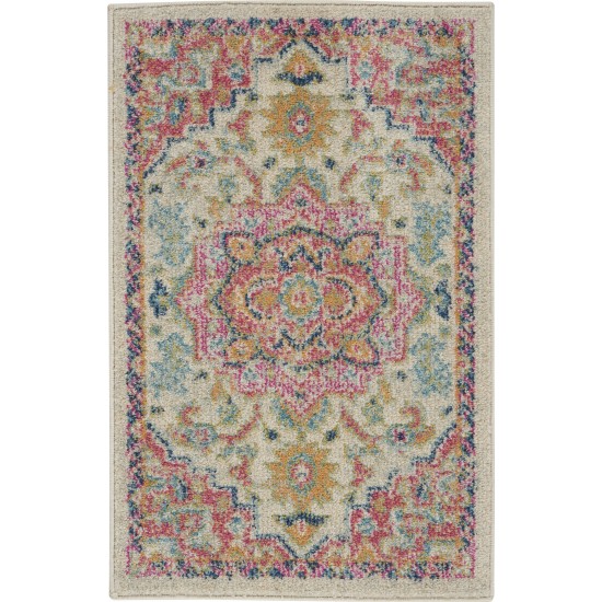 Nourison Passion PSN25 Area Rug, Ivory/Pink, 1'10" x 2'10"