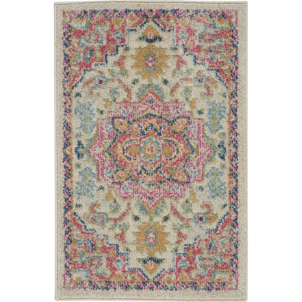 Nourison Passion PSN25 Area Rug, Ivory/Pink, 1'10" x 2'10"