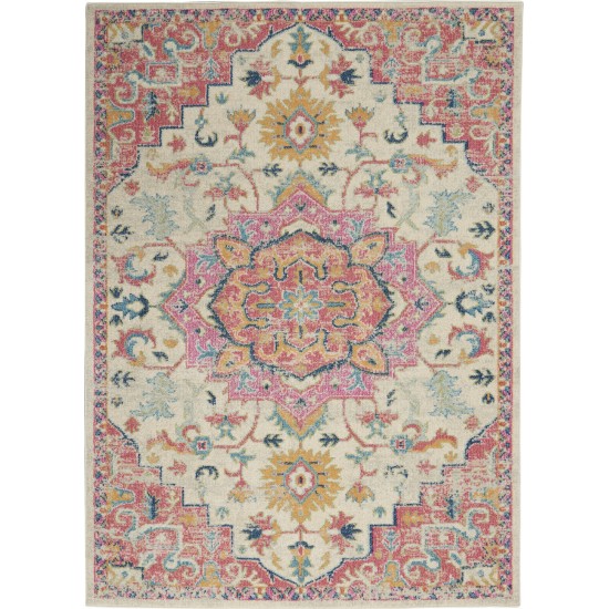 Nourison Passion PSN25 Area Rug, Ivory/Pink, 3'9" x 5'9"