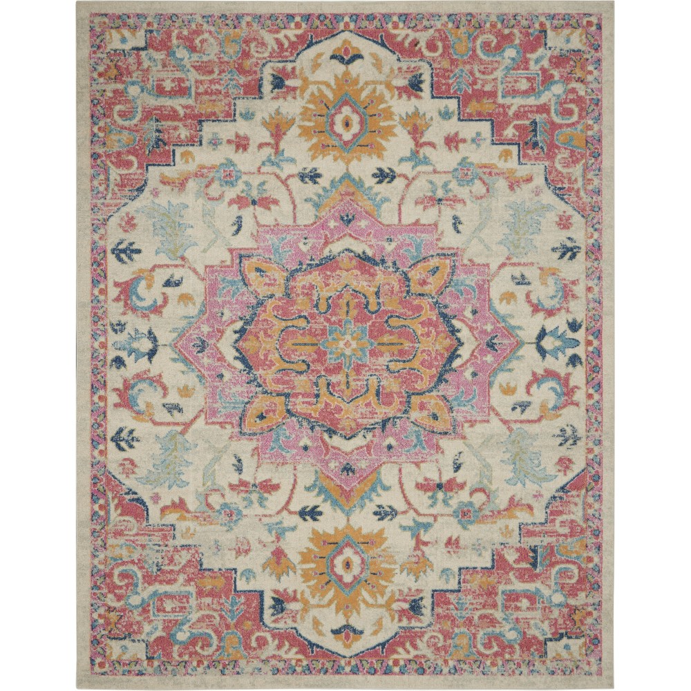 Nourison Passion PSN25 Area Rug, Ivory/Pink, 8' x 10'