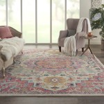 Nourison Passion PSN25 Area Rug, Ivory/Pink, 8' x 10'