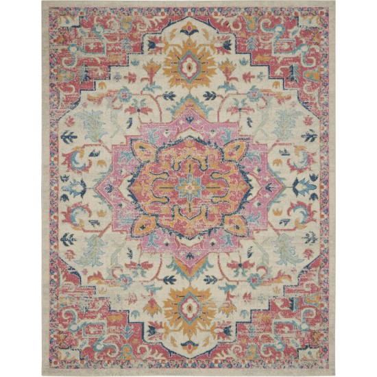 Nourison Passion PSN25 Area Rug, Ivory/Pink, 9' x 12'