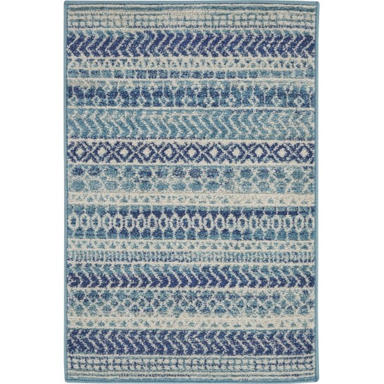 Nourison Passion PSN26 Area Rug, Navy/Blue, 1'10" x 2'10"